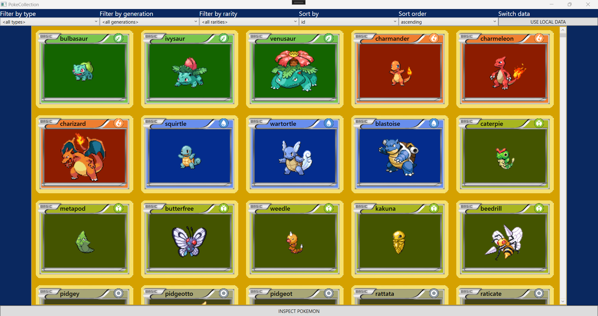 PokéCollection snapshot!